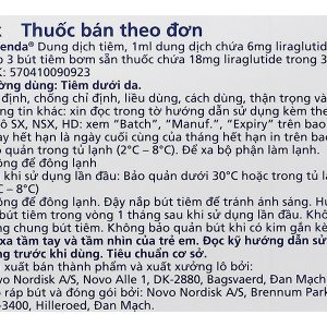 Bút tiêm Saxenda 6mg/ml giảm cân nặng, hỗ trợ cho chế độ ăn giảm calo (3 cây x 3ml)
