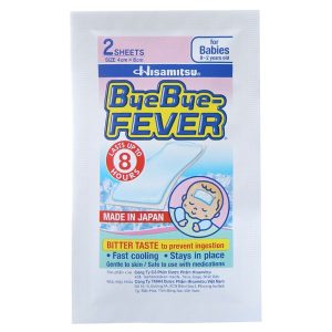 Miếng dán hạ sốt ByeBye Fever  trẻ 0-2 tuổi (4cm x 8cm) gói 2 miếng