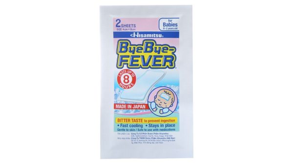 Miếng dán hạ sốt ByeBye Fever trẻ 0-2 tuổi (4cm x 8cm) gói 2 miếng
