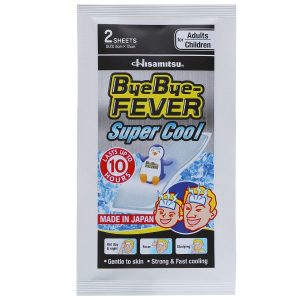 Miếng dán hạ sốt ByeBye Fever Super Cool (5cm x 12 cm) gói 2 miếng