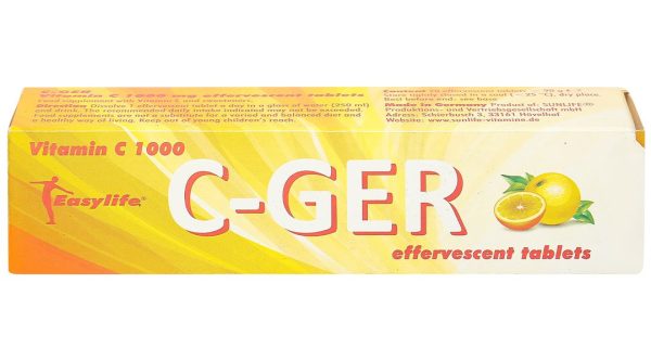 Viên sủi C-Ger 1000 tăng sức đề kháng tuýp 20 viên