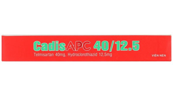 CadisAPC 40/12.5 điều trị tăng huyết áp nguyên phát (3 vỉ x 10 viên)