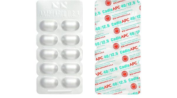 CadisAPC 40/12.5 điều trị tăng huyết áp nguyên phát (3 vỉ x 10 viên)