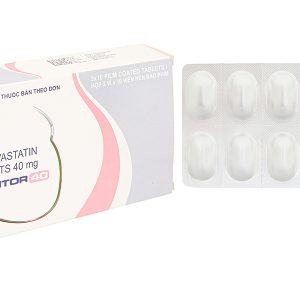 Caditor 40 trị tăng cholesterol huyết (3 vỉ x 10 viên)