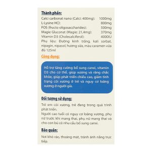 Siro Calci ABC giúp xương và răng chắc khỏe chai 125ml