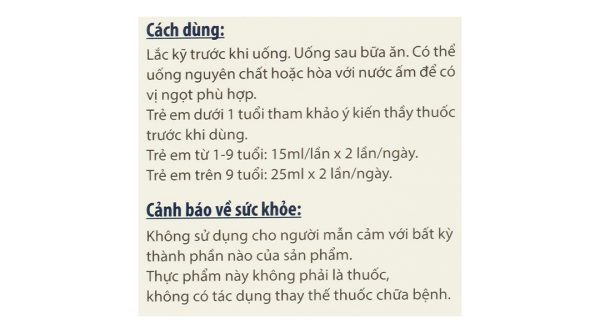 Siro Calci ABC giúp xương và răng chắc khỏe chai 125ml