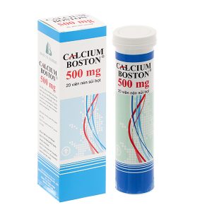 Viên nén sủi bọt Calcium Boston 500mg trị loãng xương, nhuyễn xương tuýp 20 viên