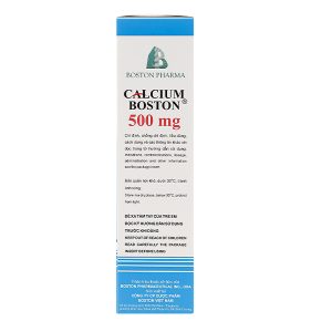 Viên nén sủi bọt Calcium Boston 500mg trị loãng xương, nhuyễn xương tuýp 20 viên