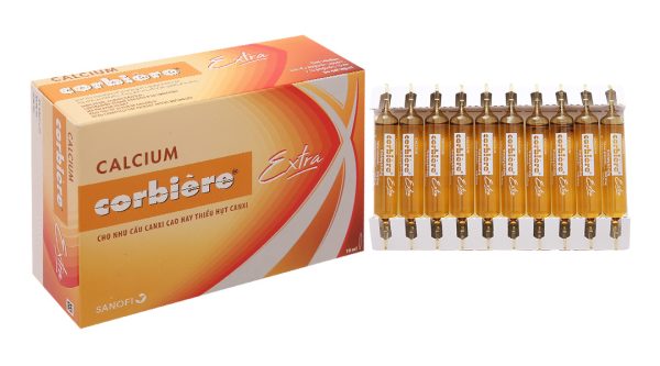 Dung dịch uống Calcium Corbière Extra điều trị loãng xương, còi xương (30 ống x 10ml)