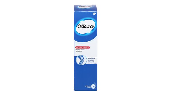 Viên nén sủi bọt CalSource bổ sung canxi tuýp 20 viên