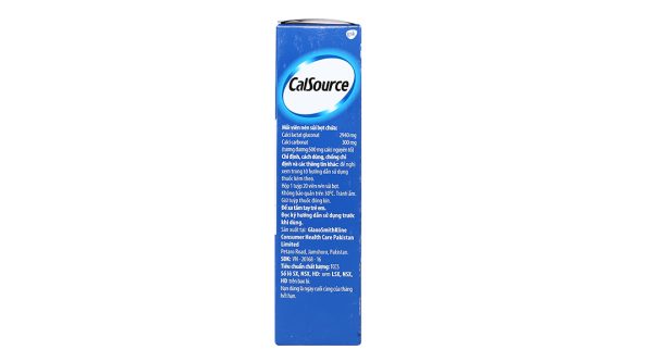Viên nén sủi bọt CalSource bổ sung canxi tuýp 20 viên