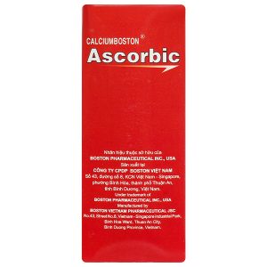 Dung dịch uống Calciumboston Ascorbic trị thiếu canxi, vitamin C (20 ống x 10ml)