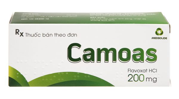 Camoas 200mg giảm triệu chứng tiểu khó, tiểu gấp, tiểu đêm (3 vỉ x 10 viên)