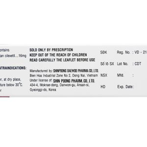 Cancetil 16mg trị tăng huyết áp, suy tim (3 vỉ x 10 viên)