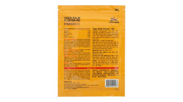 Miếng dán Tiger Balm Plaster - RD (10cm x 14cm) giảm triệu chứng mỏi cơ gói 3 miếng