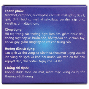 Cao xoa thảo dược Danasa Fire Cù Là Lửa hỗ trợ làm ấm, giảm đau nhức lọ 20g