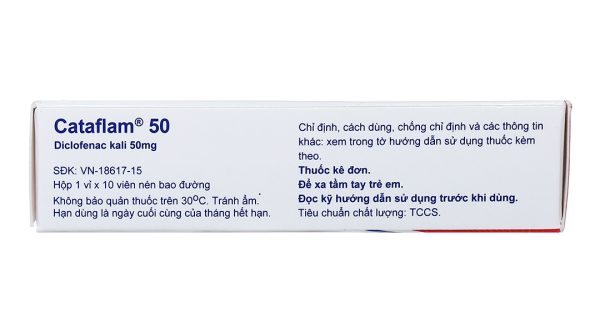 Cataflam 50mg giảm đau, kháng viêm cấp tính(1 vỉ x 10 viên)