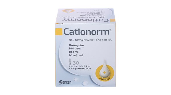 Nhũ tương nhỏ mắt Cationorm dưỡng ẩm, bôi trơn mắt (30 ống x 0,4ml)