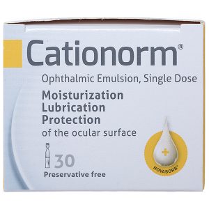 Nhũ tương nhỏ mắt Cationorm dưỡng ẩm, bôi trơn mắt (30 ống x 0,4ml)