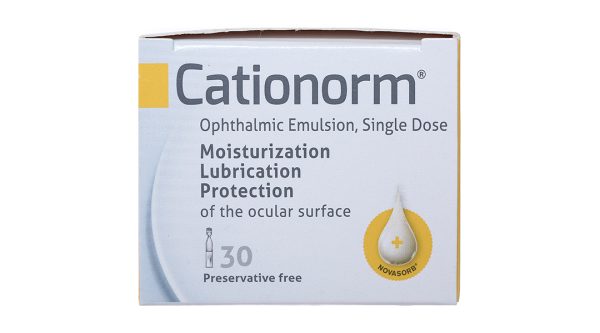 Nhũ tương nhỏ mắt Cationorm dưỡng ẩm, bôi trơn mắt (30 ống x 0,4ml)