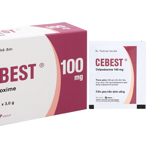 Cốm pha hỗn dịch uống Cebest 100mg trị nhiễm khuẩn (20 gói x 3g)