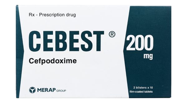 Cebest 200mg trị nhiễm khuẩn từ nhẹ đến trung bình (2 vỉ x 10 viên)