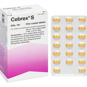 Cebrex S 80mg điều trị rối loạn tuần hoàn não và ngoại biên (6 vỉ x 20 viên)