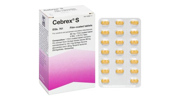 Cebrex S 80mg điều trị rối loạn tuần hoàn não và ngoại biên (6 vỉ x 20 viên)