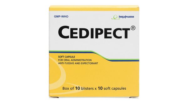 Cedipect trị triệu chứng ho khan hoặc kích ứng và giúp long đàm (10 vỉ x 10 viên)