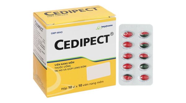 Cedipect trị triệu chứng ho khan hoặc kích ứng và giúp long đàm (10 vỉ x 10 viên)