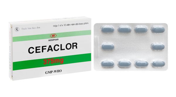 Cefaclor Mediphar 375mg trị nhiễm khuẩn đường hô hấp (1 vỉ x 10 viên)