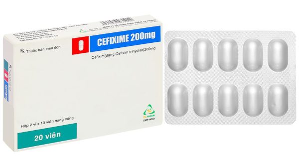 Cefixime 200 TV. Pharm trị nhiễm khuẩn (2 vỉ x 10 viên)