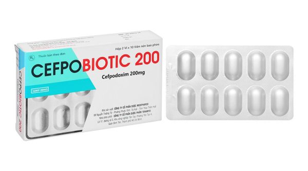 Cefpobiotic 200 điều trị nhiễm khuẩn (2 vỉ x 10 viên)