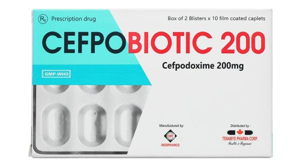 Cefpobiotic 200 điều trị nhiễm khuẩn (2 vỉ x 10 viên)