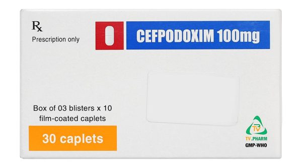 Cefpodoxim TV.Pharm 100mg điều trị nhiễm khuẩn (3 vỉ x 10 viên)