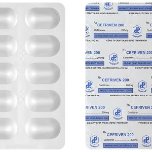 Cefriven 200 điều trị các nhiễm khuẩn đường hô hấp, nhiễm khuẩn da (2 vỉ x 10 viên)