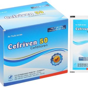 Cốm pha hỗn dịch Cefriven 50 điều trị các nhiễm khuẩn (21 gói x 0.5g)