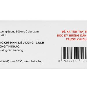Cefurobiotic 500 điều trị nhiễm khuẩn (5 vỉ x 10 viên)