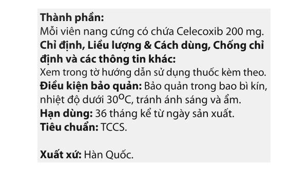 Ceozime Capsule 200mg trị chứng thoái hóa khớp, viêm khớp dạng thấp (3 vỉ x 10 viên)