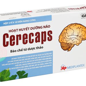 Cerecaps tuần hoàn máu não, cải thiện trí nhớ (3 vỉ x 10 viên)