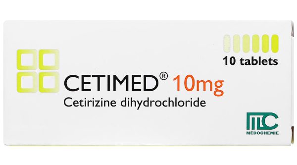 Cetimed 10mg điều trị triệu chứng viêm mũi dị ứng (1 vỉ x 10 viên)