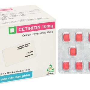 Cetirizin TV.Pharm 10mg điều trị viêm mũi dị ứng, mày đay (10 vỉ x 10 viên)