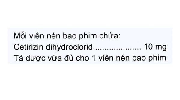 Cetirizin Boston 10mg giảm triệu chứng viêm mũi dị ứng, mày đay (10 vỉ x 10 viên)