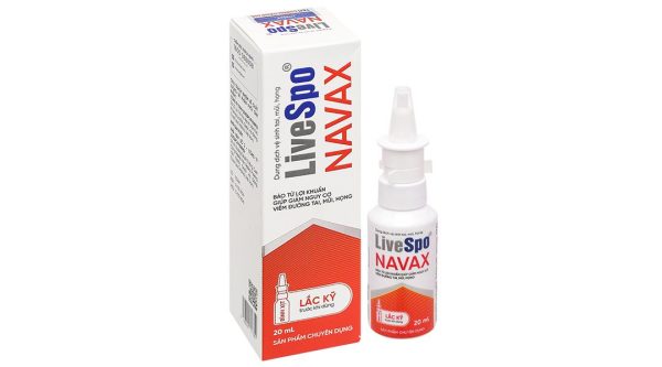 Dung dịch LiveSpo Navax giúp giảm nguy cơ viêm đường tai, mũi, họng chai 20ml