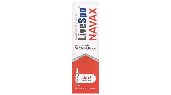 Dung dịch LiveSpo Navax giúp giảm nguy cơ viêm đường tai, mũi, họng chai 20ml