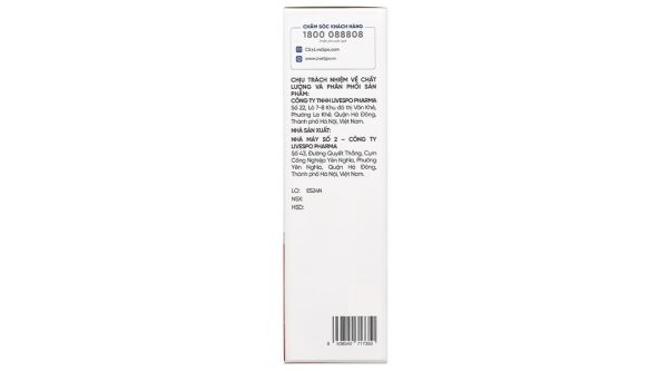 Dung dịch LiveSpo Navax giúp giảm nguy cơ viêm đường tai, mũi, họng chai 20ml