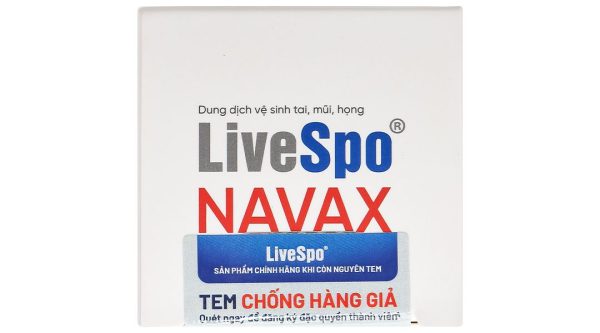 Dung dịch LiveSpo Navax giúp giảm nguy cơ viêm đường tai, mũi, họng chai 20ml