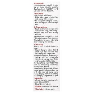 Dung dịch LiveSpo Navax giúp giảm nguy cơ viêm đường tai, mũi, họng chai 20ml