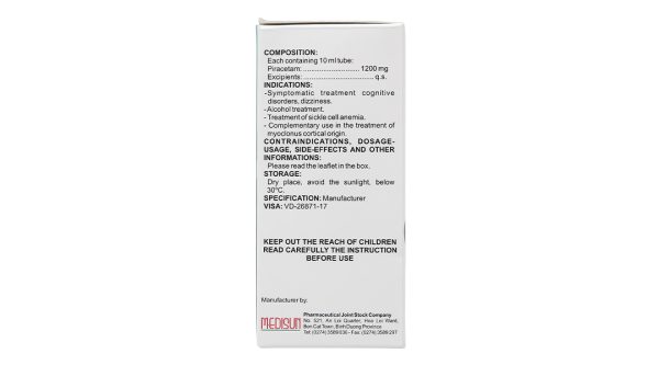 Dung dịch uống Ciheptal 1200 trị rối loạn nhận thức, chóng mặt (20 ống x 10ml)