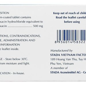 Ciprofloxacin Stada 500mg điều trị nhiễm khuẩn (10 vỉ x 10 viên)